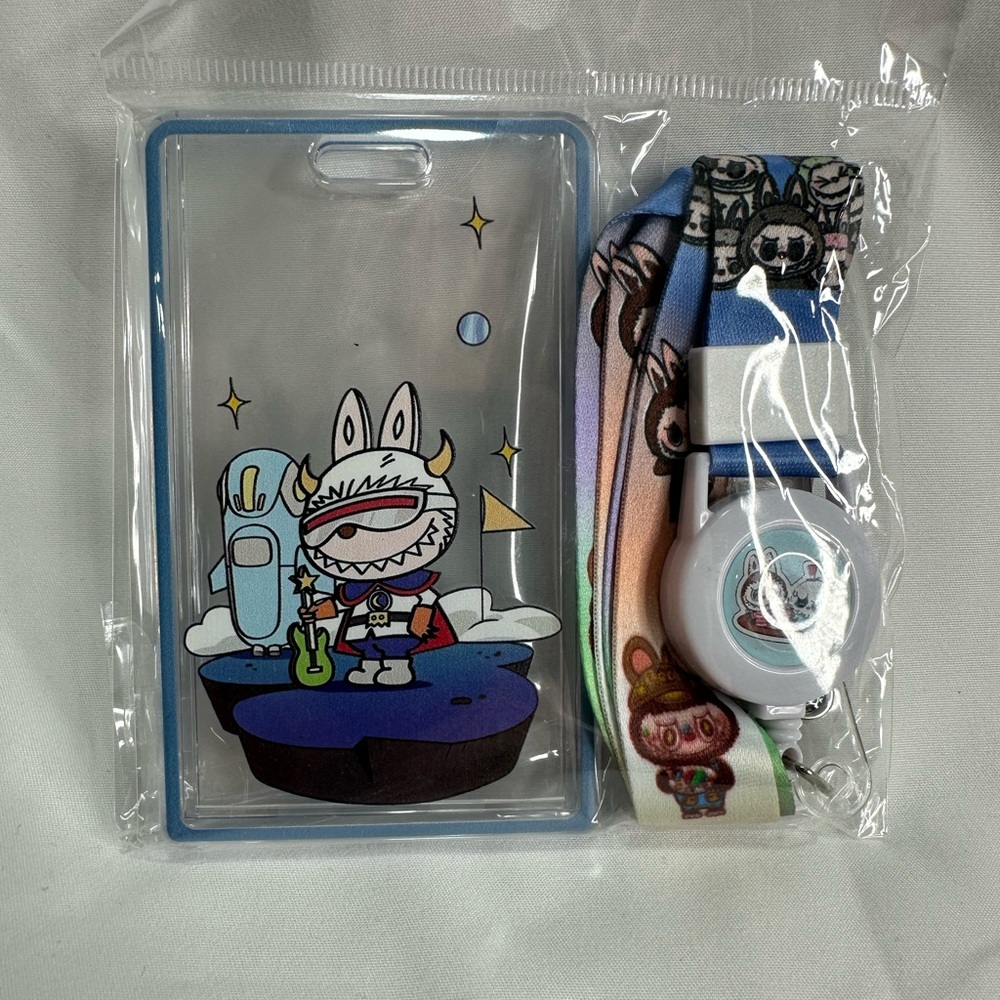 Labubu The Monsters Guitar 🎸 Rocker Badge Holder & ID Lanyards